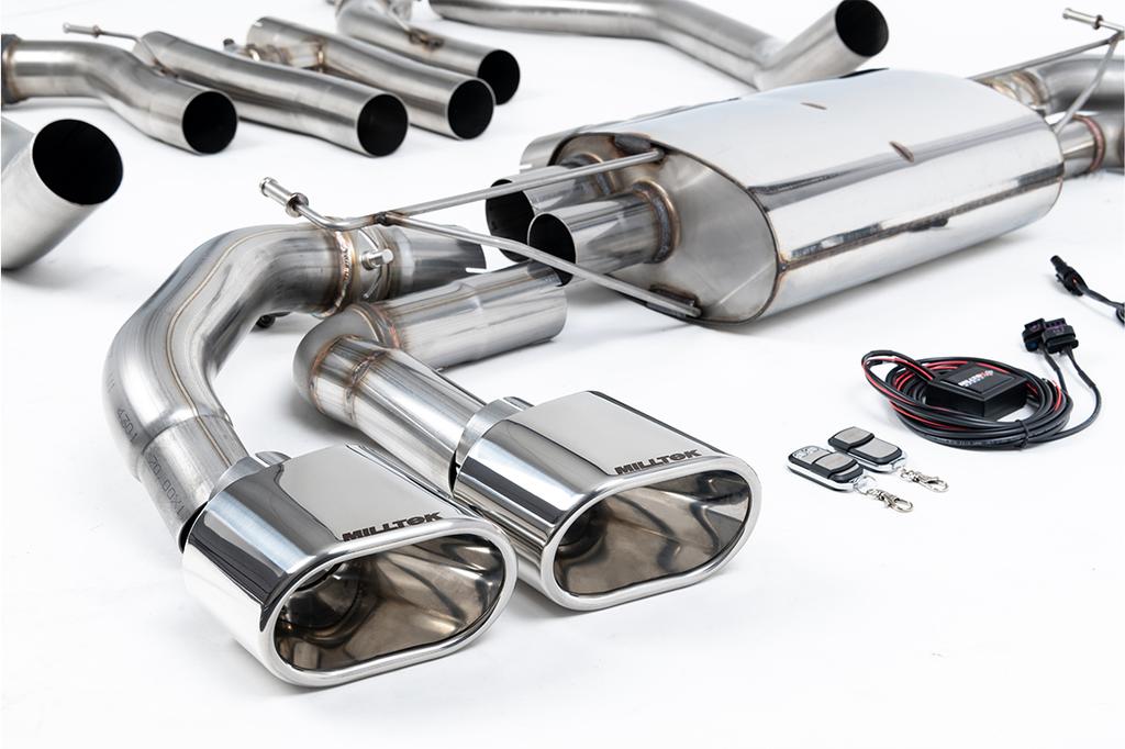 MillTek-SSXLR229-Cat-back OPF/GPF Back (Valved) with Polsihed Oval Tips | ML Performance Car Parts