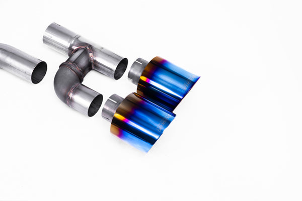 Milltek SSXVW695 Volkswagen Cat Back Golf R Style - Race (Loudest) With Burnt / Blue Titanium Gt-115 Tips (Inc. Golf)