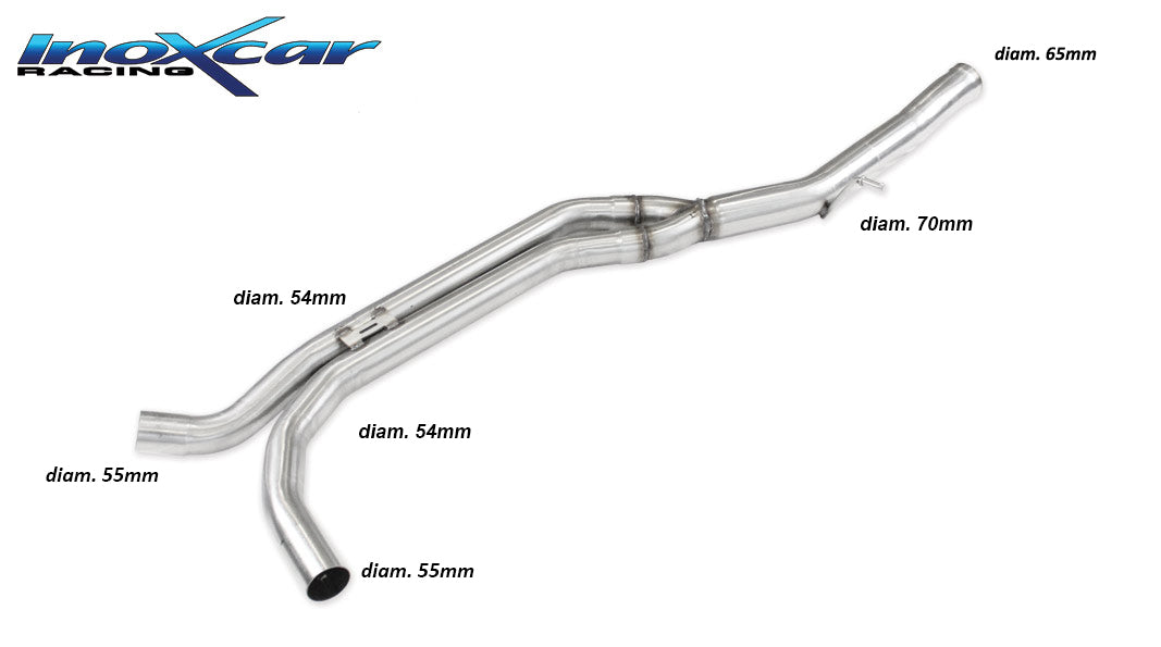 InoXcar TCMACAN.02 PORSCHE MACAN T 2.0 TFSI Direct Central Pipe 1 | ML Performance EU Car Parts