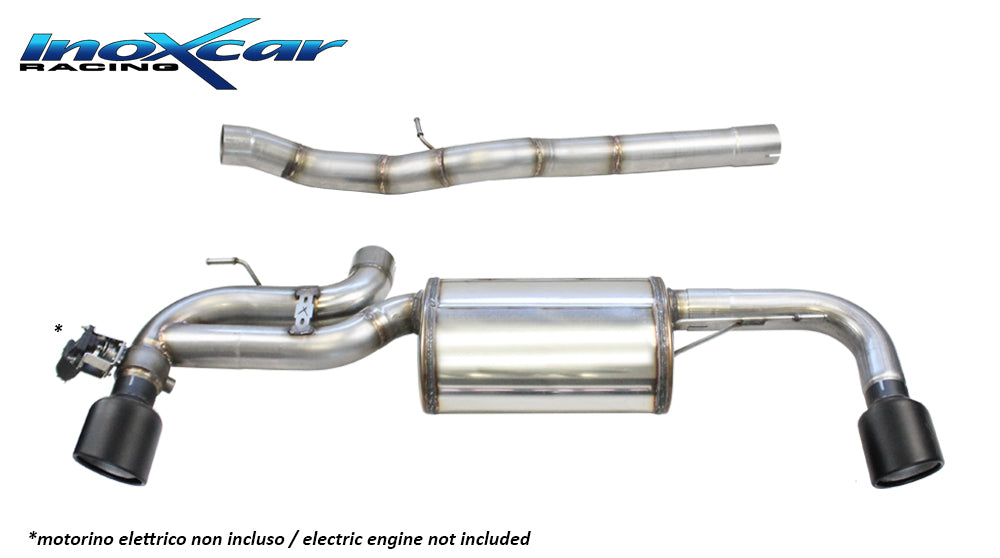 InoXcar VALV.BMF40.01.XR10BLACKMATT BMW SERIE 1 F40 M135i X-DRIVE Rear Silencer With End Pipe Diam. 100 X-Race Black Matt R+L + Valve With Assembly Original Electric Engine 1 | ML Performance EU Car Parts