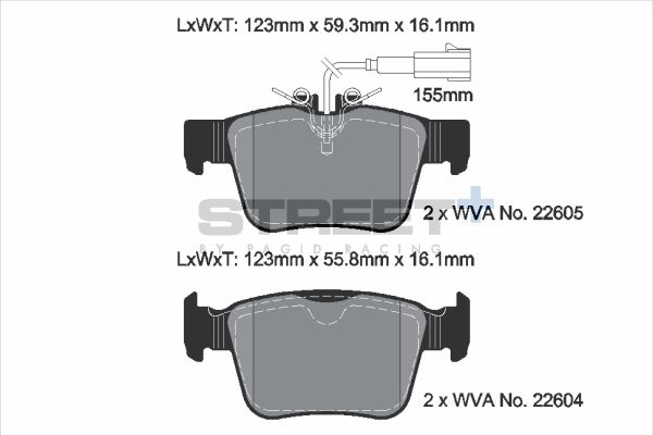 PAGID Racing T8016SP2001 STREET+ Brake Pads