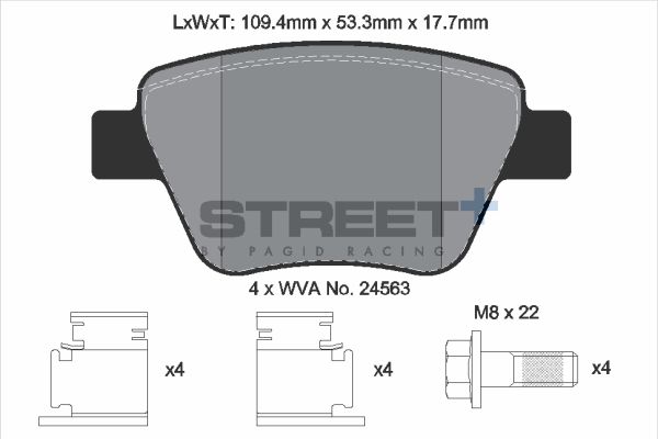 PAGID Racing T8080SP2001 STREET+ Brake Pads