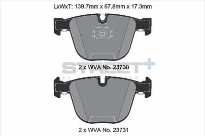 PAGID Racing T8297SP2001 STREET+ Brake Pads