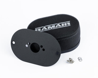 Ramair RS2V2-257-404 Carburettor Foam Air Filter with Baseplate to fit SU HS2 1.25in (32mm Mini Offset) - 100mm Internal Height
