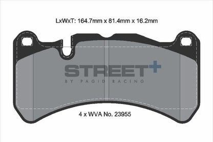 PAGID Racing T8052SP2001 STREET+ Brake Pads