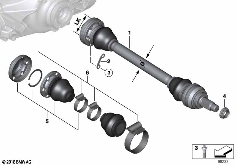 Genuine BMW 33217839466 Output Shaft Right | ML Performance EU Car Parts