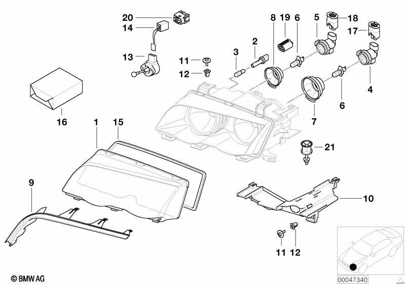 Genuine BMW 63128380188 Bracket Headlight Right | ML Performance US Car Parts