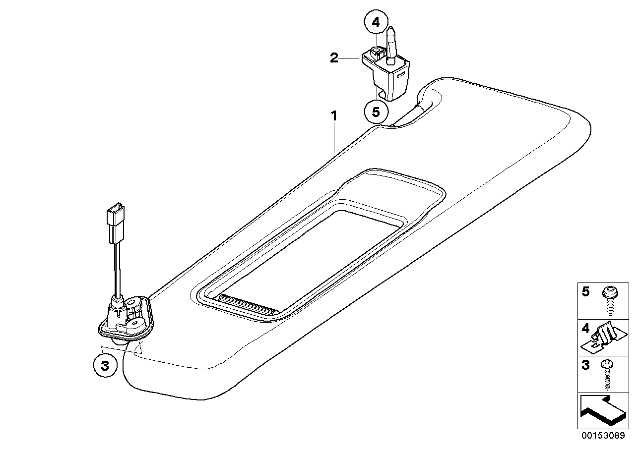 Genuine BMW 51167252010 Sun Visor With Mirror Right BEIGE | ML Performance EU Car Parts