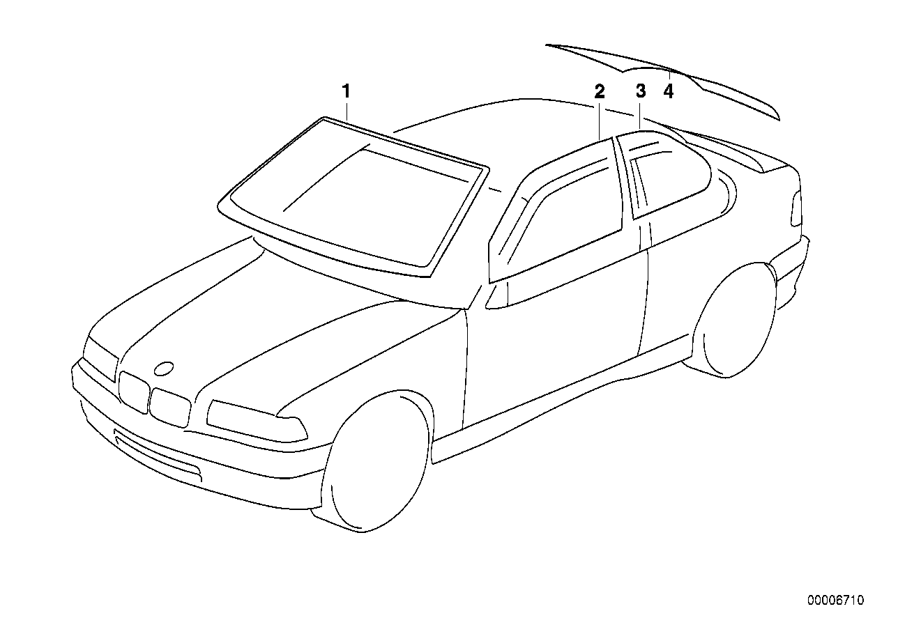 Genuine BMW 51311977216 Windshield, Clear With Anti-Glare Strip | ML Performance EU Car Parts