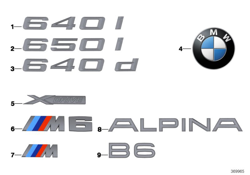 Genuine BMW 51148060405 Label - M6 - | ML Performance EU Car Parts