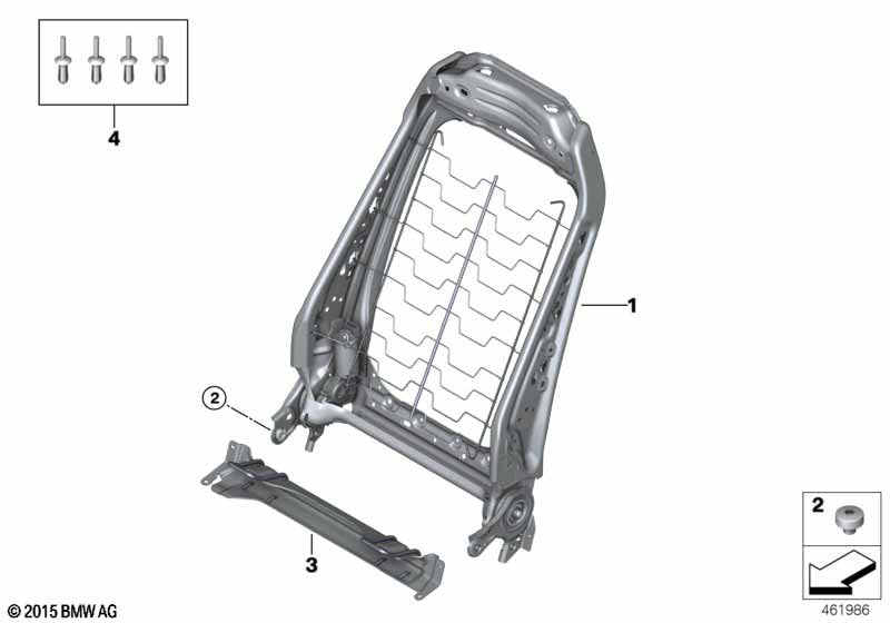 Genuine BMW 52107358299 Backrest Frame Electrical Left | ML Performance US Car Parts