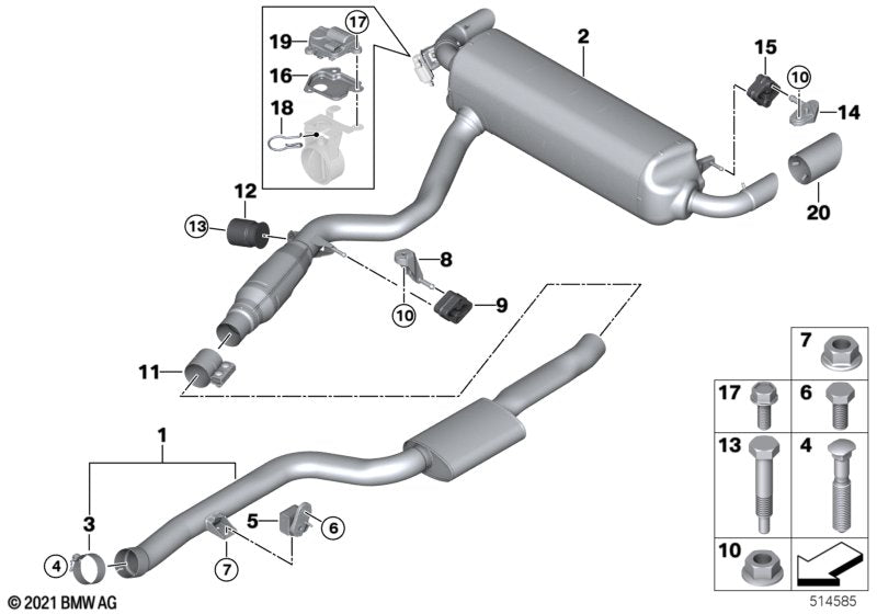Genuine BMW 18308686640 Actuator Drive, Exhaust Flap | ML Performance US Car Parts