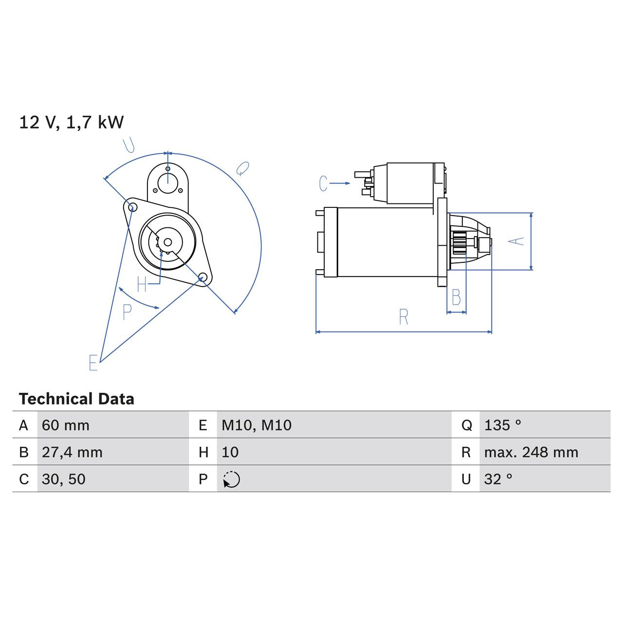 BOSCH 0986023130 Starter