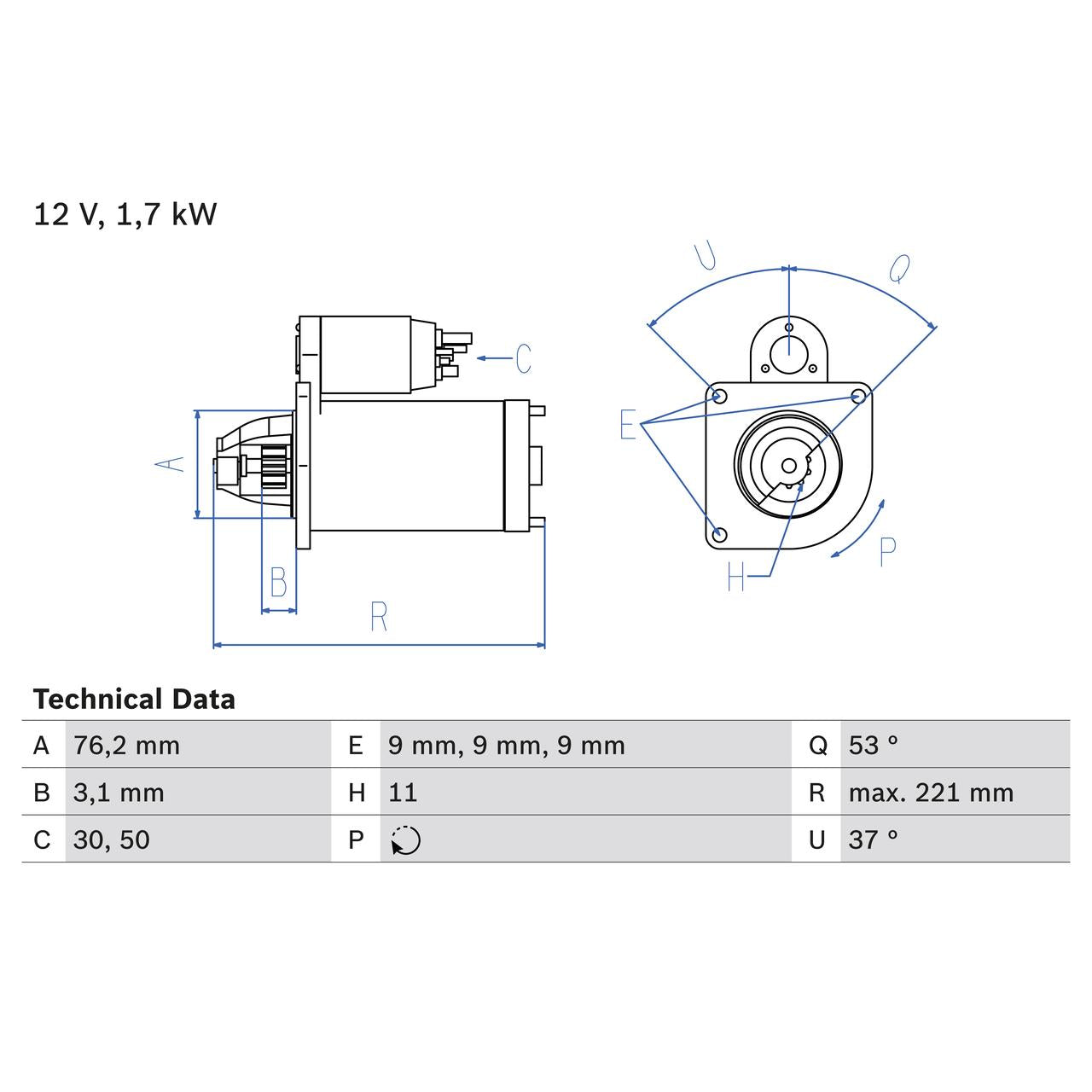 BOSCH 0986025190 Starter