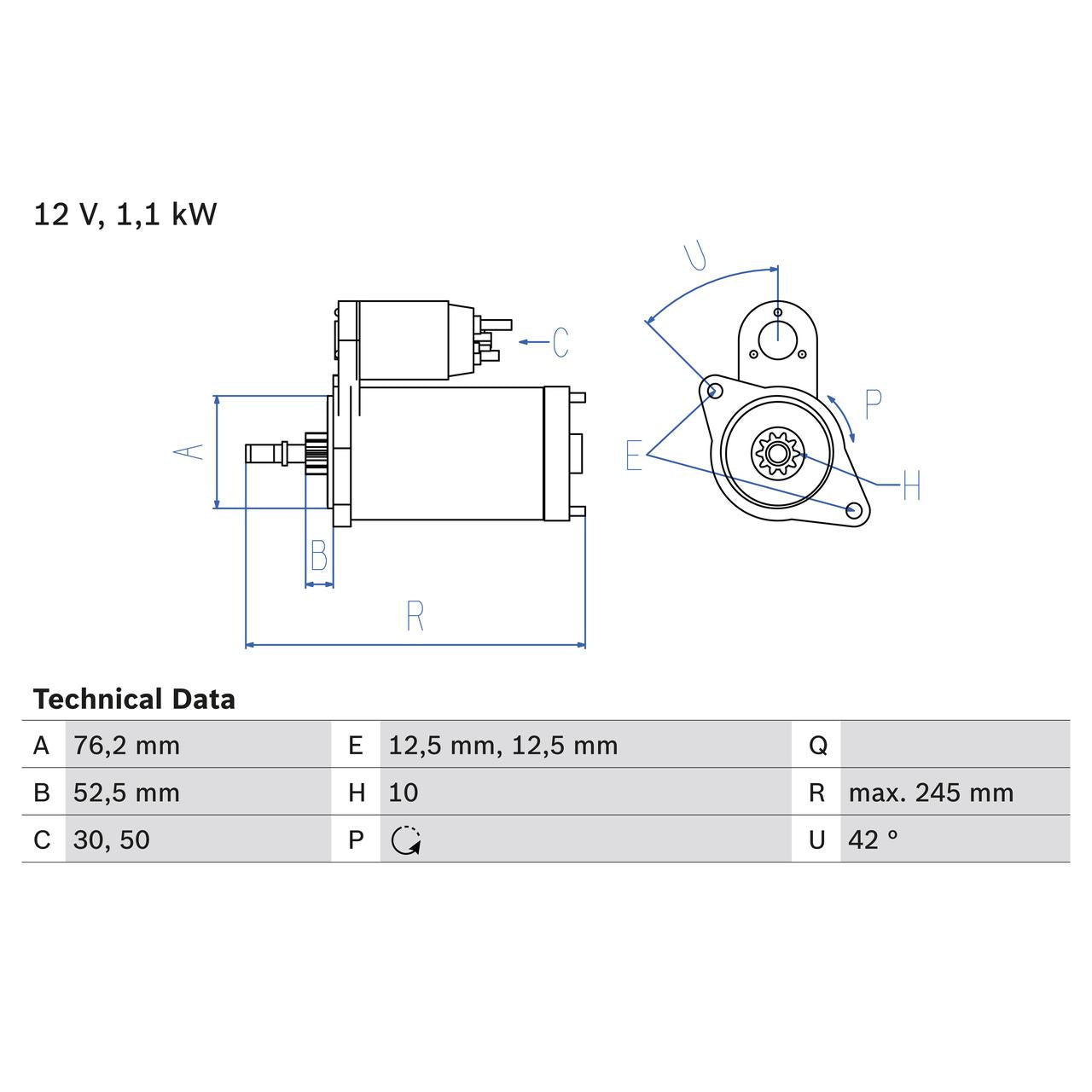 BOSCH 0986016300 Starter