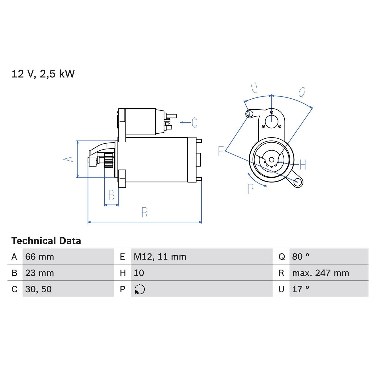 BOSCH 0986025160 Starter