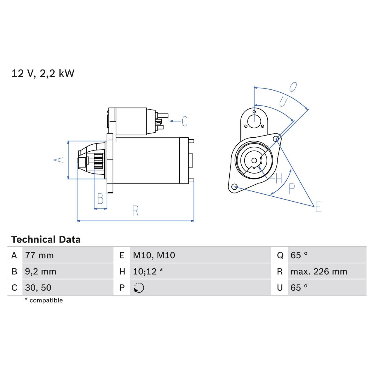 BOSCH 0986022740 Starter
