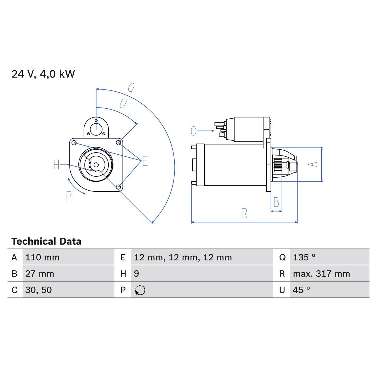 BOSCH 0986019010 Starter