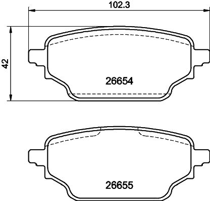 MINTEX MDB4321 Rear Brake Pad Set