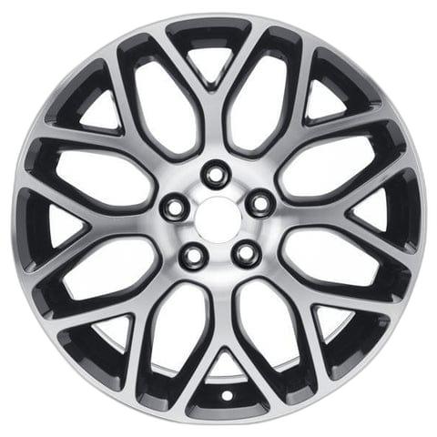 GENUINE FORD 2237408 x4 SET OF 4 ALLOY WHEEL 18" 8 SPOKE Y-DESIGN, BLACK MACHINED FINISH