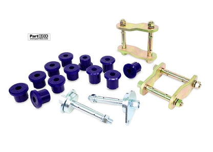 SuperPro KIT156SK Toyota Land Cruiser 74, 76, 78, 79 Series 1999-2007 Rear Leaf Spring - Bushing and Greaseable Shackle/Pin Kit