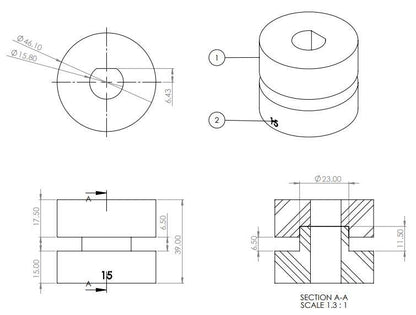 SuperPro SPF5488K Front Shock Absorber Upper Bush Kit