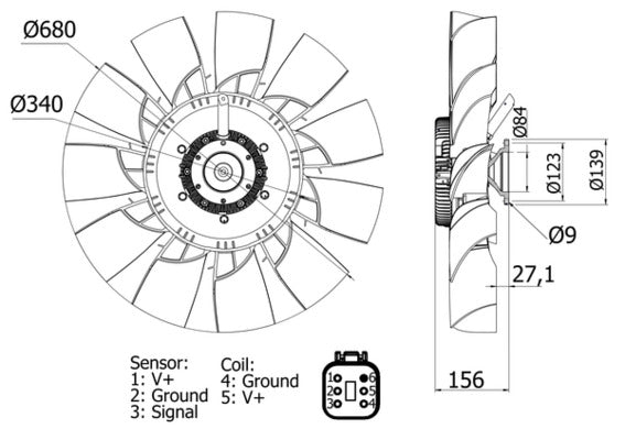 Mahle CFF480000S - Fan, engine cooling