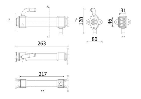 Mahle CE46000P - Cooler, exhaust gas recirculation