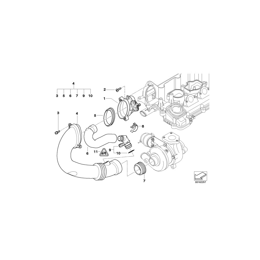 Genuine BMW 13717786127 E39 E46 E53 Filtered Air Pipe (Inc. 730d, 525d & X5 3.0d) | ML Performance EU Car Parts