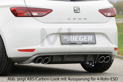 Rieger 00027017 SEAT 5F Leon Rear Diffuser 1 | ML Performance EU Car Parts
