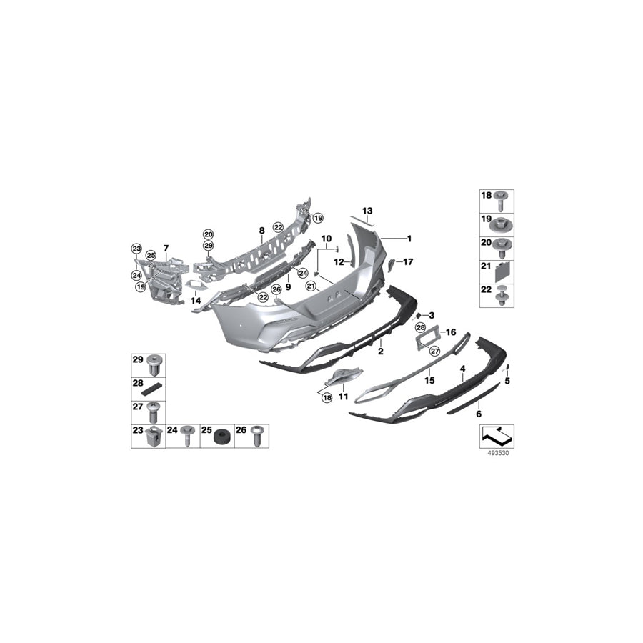 Genuine BMW 51128075246 G14 G15 Trim Panel, Bumper, Rear, Bottom DARKSHADOW (Inc. 840i, 840iX & 840dX) | ML Performance EU Car Parts