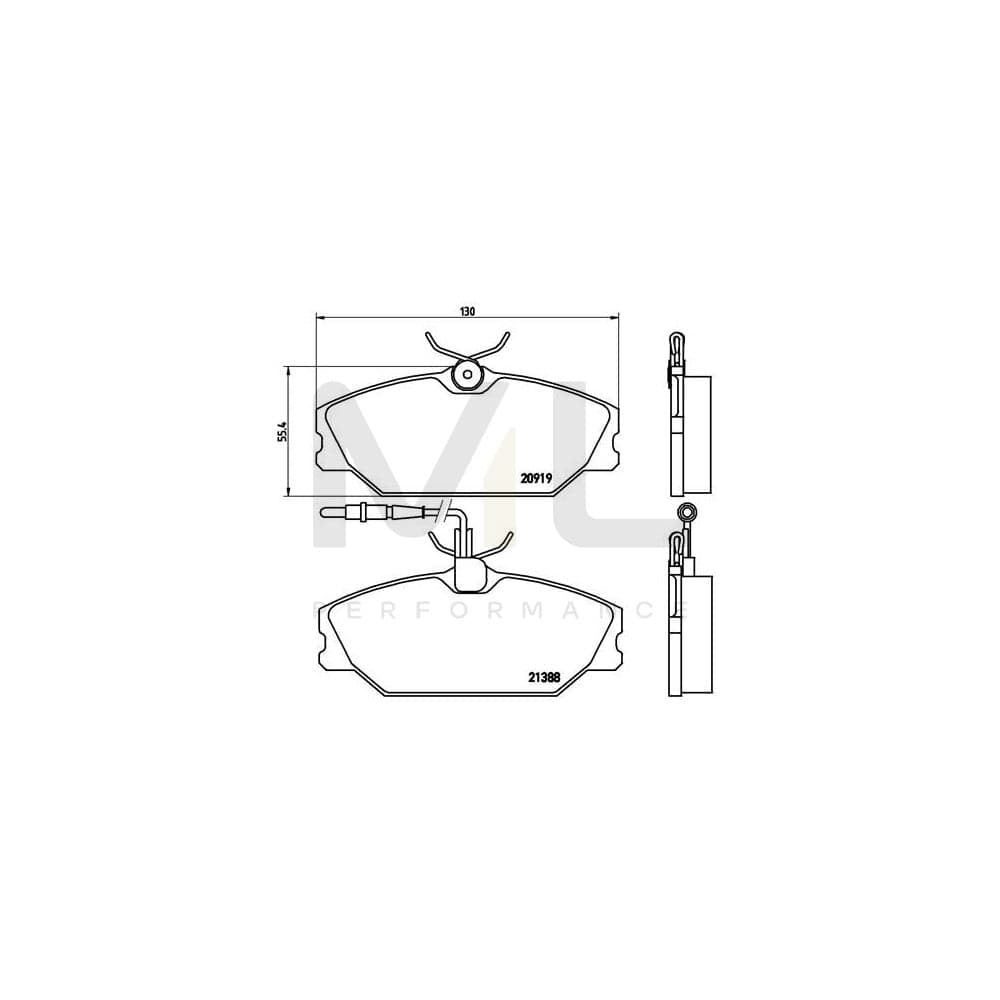 Brembo P 68 014 Brake Pad Set With Brake Caliper Screws | ML Performance Car Parts