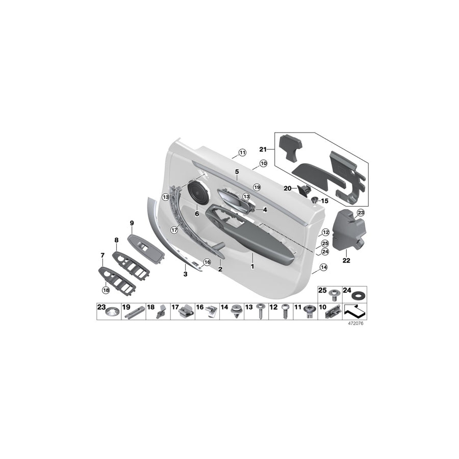 Genuine BMW 51417346913 F36 F36 Accent Molding, Front Left VENETOBEIGE (Inc. 435i, 430d & 420d) | ML Performance EU Car Parts