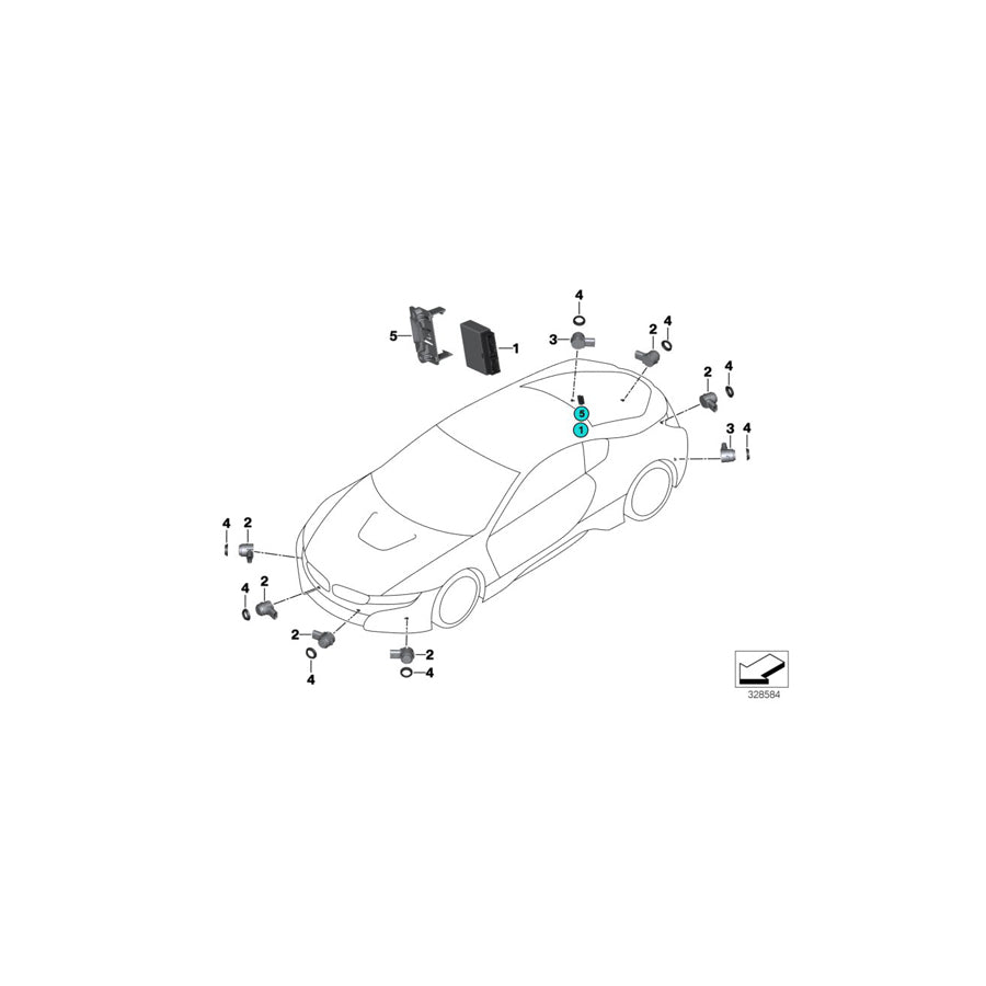 Genuine BMW 61359290006 I12 I15 Bracket Control Unit Pdc (Inc. i8) | ML Performance EU