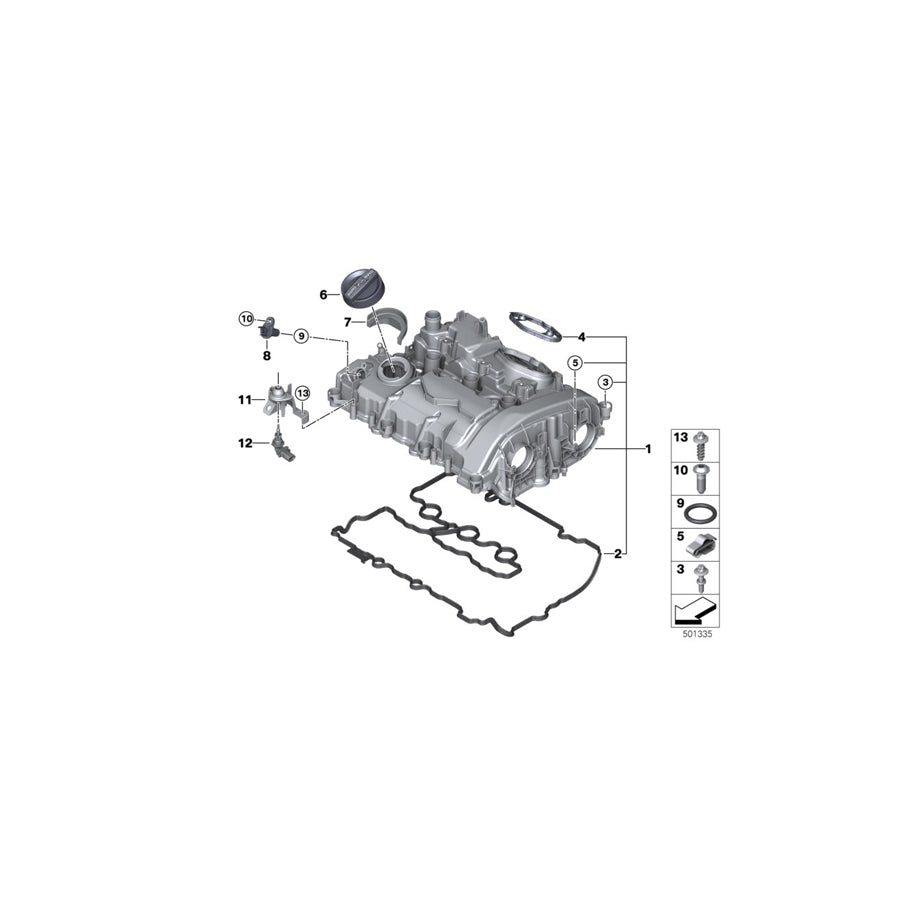 Genuine BMW 11122404440 I12 Cylinder Head Cover (Inc. i8) | ML Performance EU