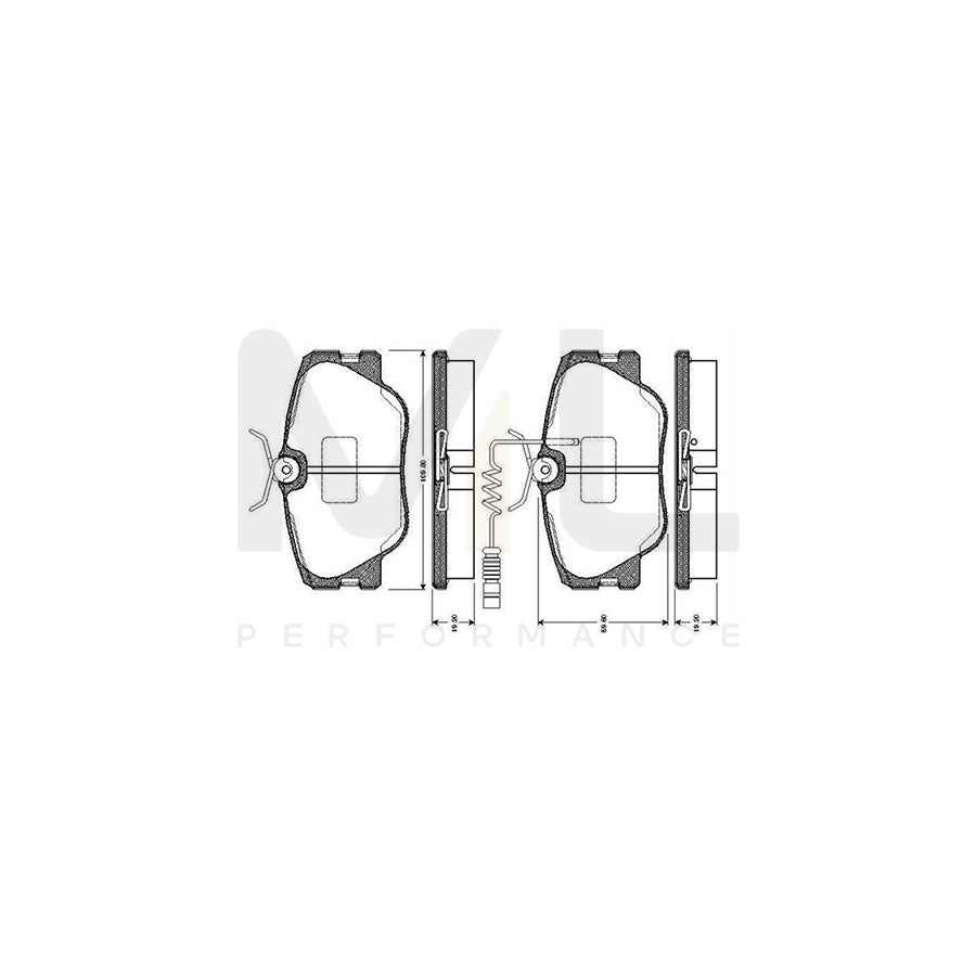Bosch 0986Tb2099 Brake Pad Set Incl. Wear Warning Contact, With Bolts, With Accessories | ML Performance Car Parts