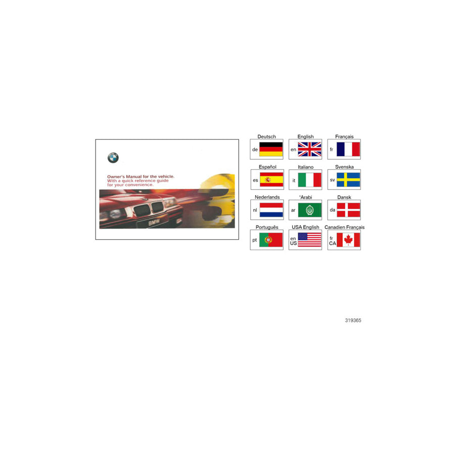 Genuine BMW 01419790621 E36 Owner'S Handbook E36/2/3/C EN, MJ 1997 (Inc. 325i, 323i & 318is) | ML Performance EU Car Parts