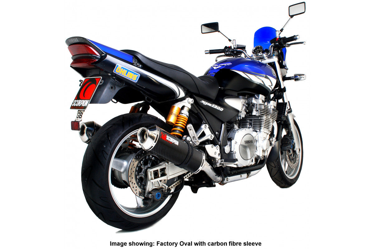 Scorpion EYA72SEO Yamaha XJR1300 Factory Oval Slip-On (Pair) - Polished Stainless Steel Sleeve | ML Performance EU EU
