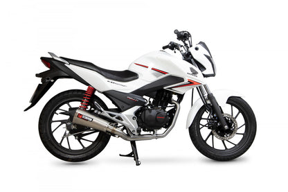 Scorpion RHA182SYSSEO Honda CB125 F Serket Taper Full System - Brushed Stainless Steel Sleeve | ML Performance EU EU