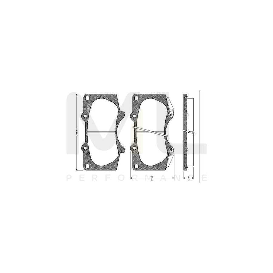 Bosch 0986Tb2449 Brake Pad Set Excl. Wear Warning Contact, With Accessories | ML Performance Car Parts