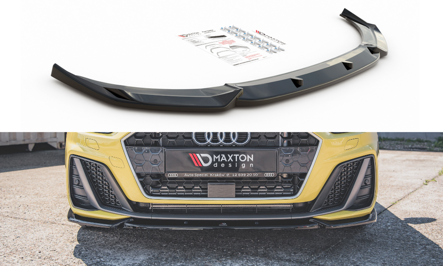 Maxton Design AU-A1-GB-SLINE-FD3T Front Splitter V.3 Audi A1 S-Line GB | ML Performance UK Car Parts