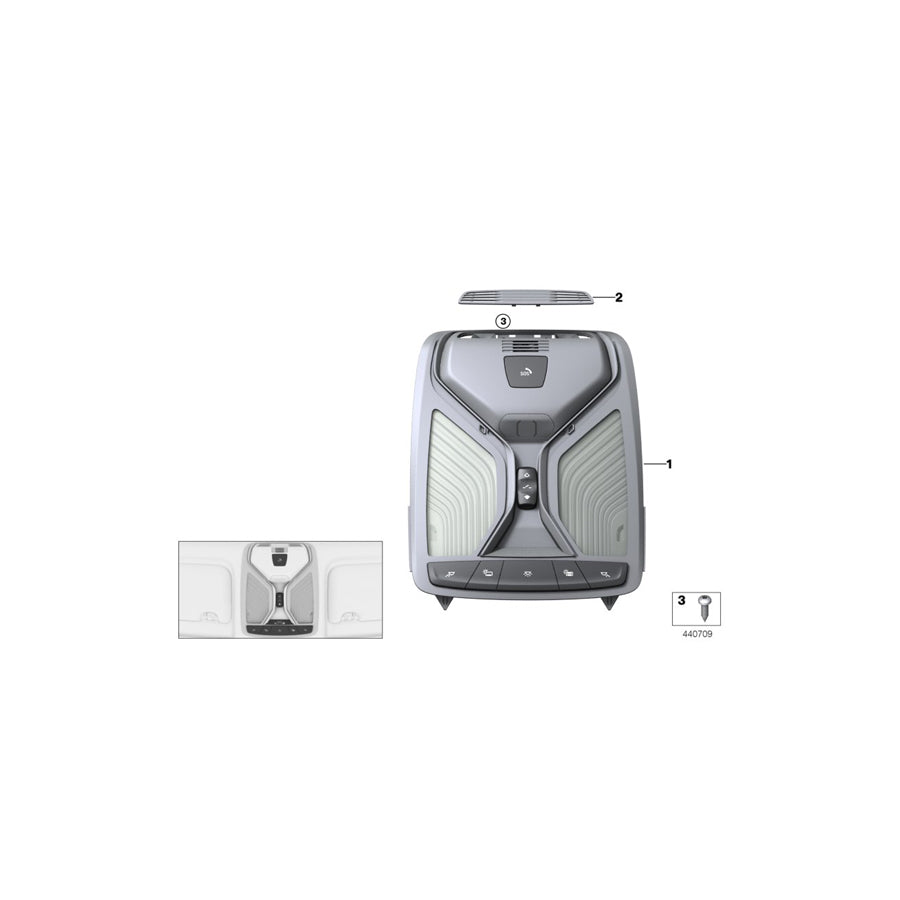 Genuine BMW 61319472162 F90 G30 G01 Headliner Control Module (Inc. 530d, 530iX & 630d) | ML Performance EU Car Parts