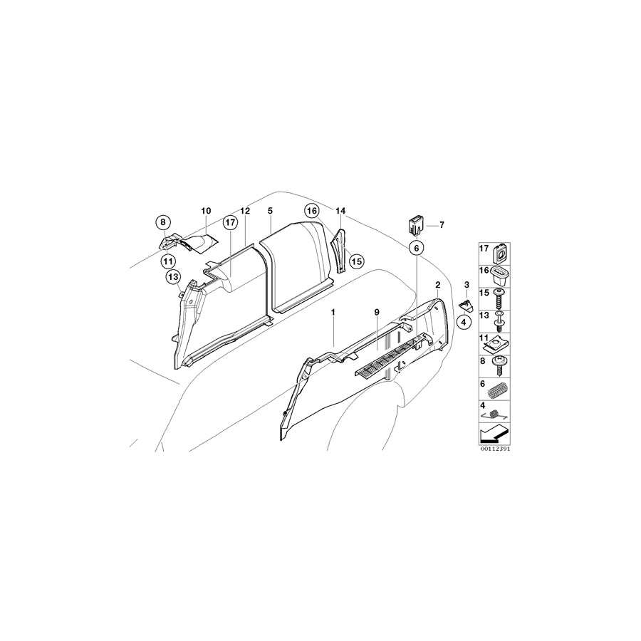 Genuine BMW 51478217133 E39 Left Trunk Trim SCHWARZ (Inc. 528i, 520i & 525tds) | ML Performance EU