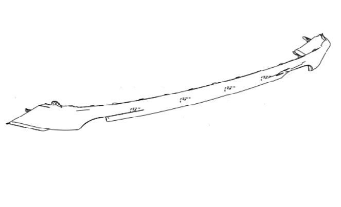 Genuine Lexus 52169-53010 IS T Sport Phase 3 Rear Bumper Diffuser