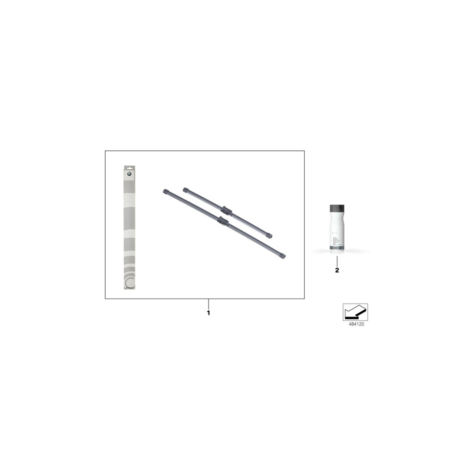 Genuine BMW 61619466378 G06 G05 G07 Set Of Wiper Blades (Inc. X6 30dX, X5 M50iX & X5 40iX) | ML Performance EU