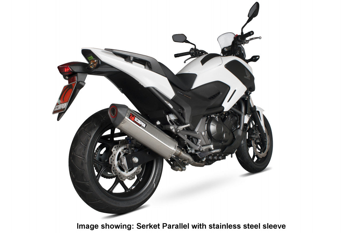 Scorpion RHA163TEO Honda Serket Parallel Slip-On - Titanium Sleeve (NC700 S / NC700 X) | ML Performance EU EU
