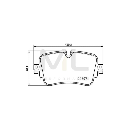Hella 8DB 355 025-681 Brake Pad Set Prepared For Wear Indicator | ML Performance Car Parts