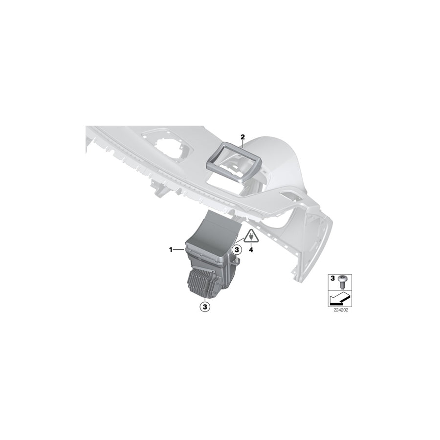 Genuine BMW 62309384375 Head-Up Display Left hand drive (Inc. X6 50iX 4.4, X6 40dX & X6 M) | ML Performance EU