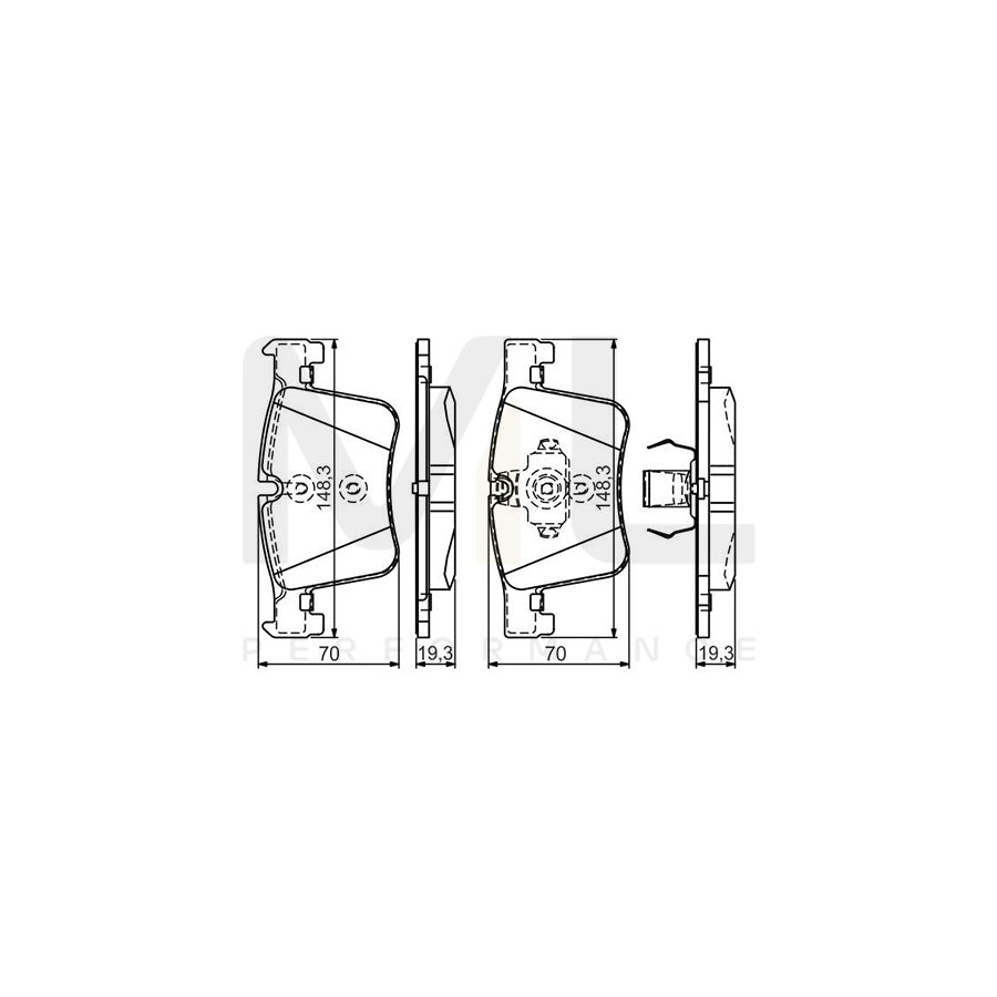 Bosch 0986Tb3149 Brake Pad Set | ML Performance Car Parts