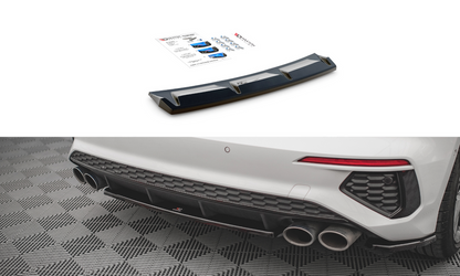 Maxton Design AU-A3-8Y-SLINE-RD3T Central Rear Splitter Audi S3 8Y Sportback | ML Performance UK Car Parts